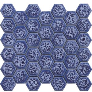 Porselen Mozaikler Hexagon Serisi Blue Moon Karo