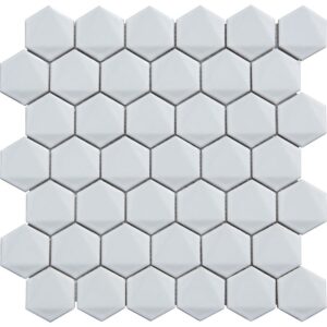 Porselen Mozaikler 3D Hexagon Serisi Beyaz Karo