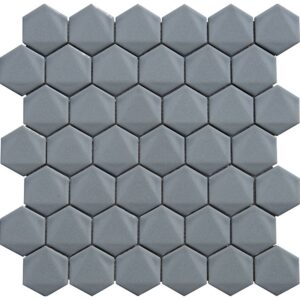 Porselen Mozaikler 3D Hexagon Serisi Gri Karo